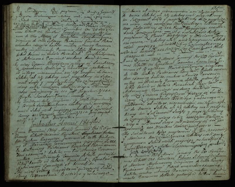 Vaškų (Konstantinavo) Romos katalikų parapijos bažnyčios 1809–1827 metų jungtuvių metrikų knyga