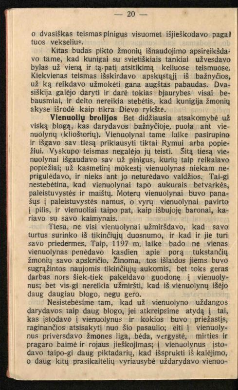 Viduramžių bažnyčios vaizdas / (historiškas piešinėlis Li); sutrumpino ir sulietuvino kun. Jonas Šepetys. – [S.l.]: [s.n.], 1912 (Vilnius: M. Kuktos sp.). – 31 p.