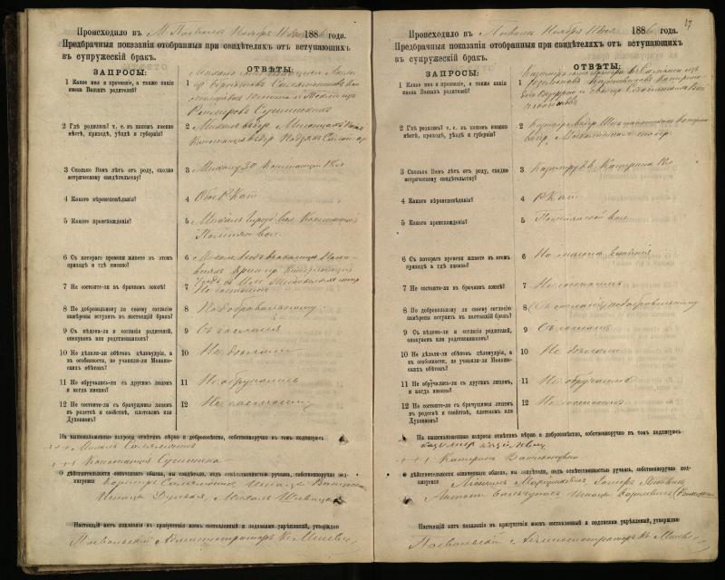 Pasvalio Romos katalikų parapijos bažnyčios 1885–1894 metų priešjungtuvinės apklausos knyga