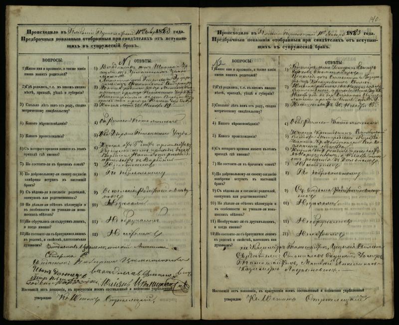 Pušaloto Romos katalikų parapijos bažnyčios 1878–1883 metų priešjungtuvinės apklausos knyga