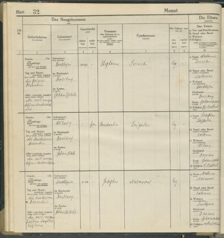 Daujėnų Romos katalikų parapijos bažnyčios 1917–1918 metų krikšto metrikų knyga