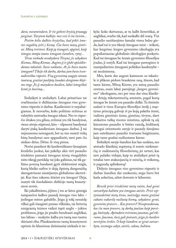 Šiaurietiški atsivėrimai : Pasvalio krašto istorijos ir kultūros žurnalas 2014, nr. 1 (36)