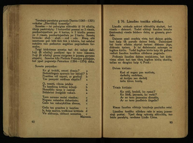 Literatūros teorija : vadovėlis aukštesniosioms mokykloms / K. Bizauskas. – 3 -ias leid. – Kaunas, 1922. – 199 p.