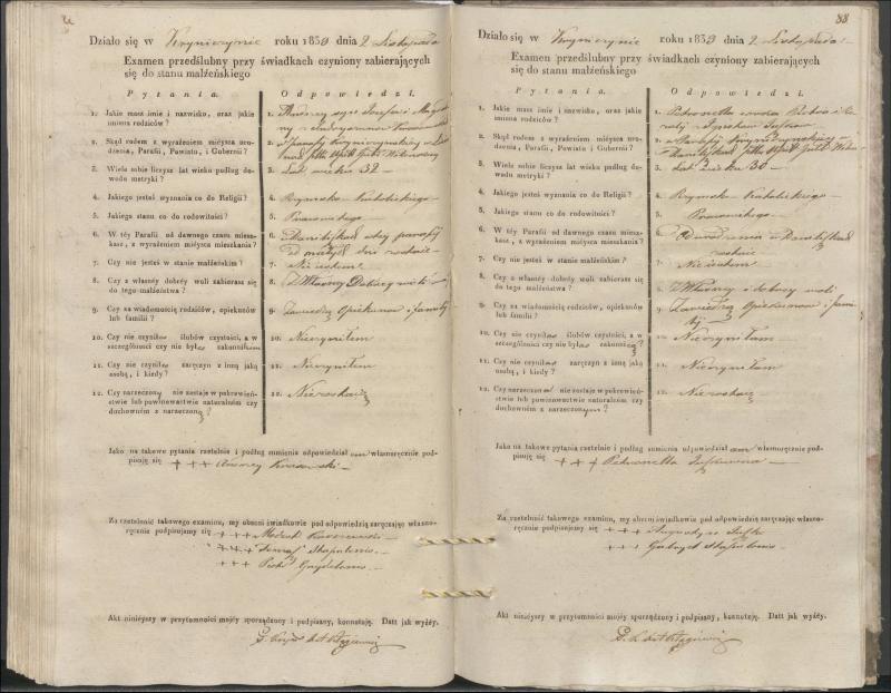 Krinčino Romos katalikų parapijos bažnyčios 1837–1839 metų priešjungtuvinės apklausos knyga