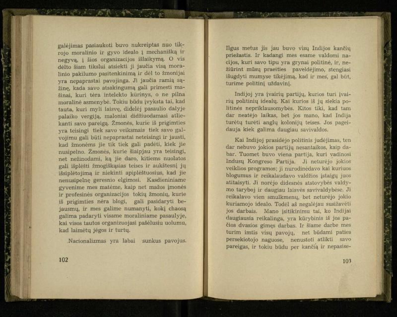 Nacionalizmas: nacionalizmas Vakaruose; Nacionalizmas Japonijoj; Nacionalizmas Indijoj / Rabindranath Tagore. – Kaunas: [s.n.], 1937. – 122, [2] p.