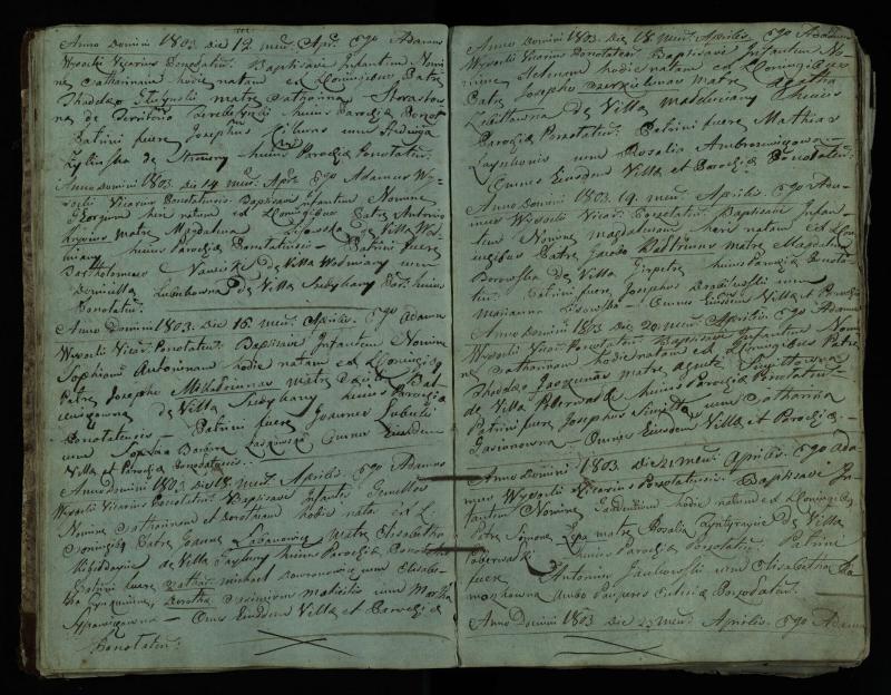 Pušaloto Romos katalikų parapijos bažnyčios 1802–1814 metų krikšto metrikų knyga