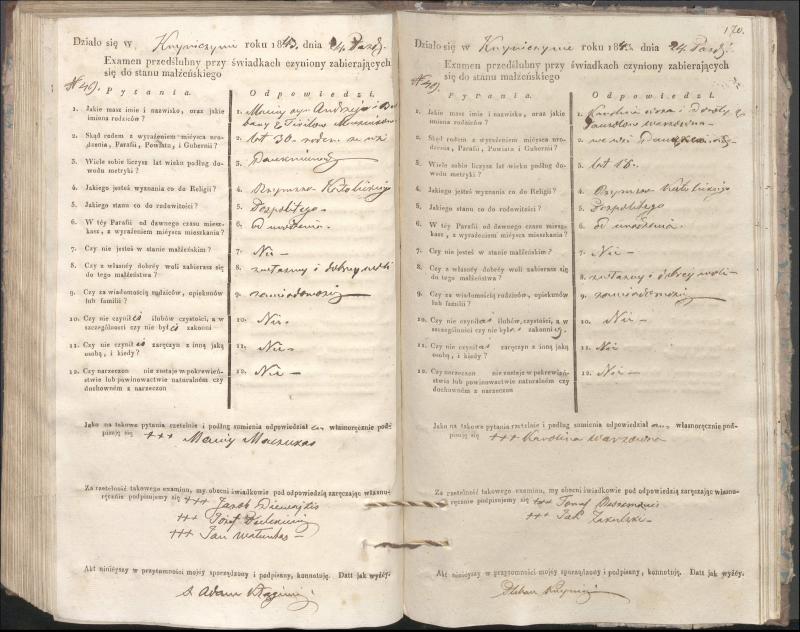 Krinčino Romos katalikų parapijos bažnyčios 1840–1844 metų priešjungtuvinės apklausos knyga