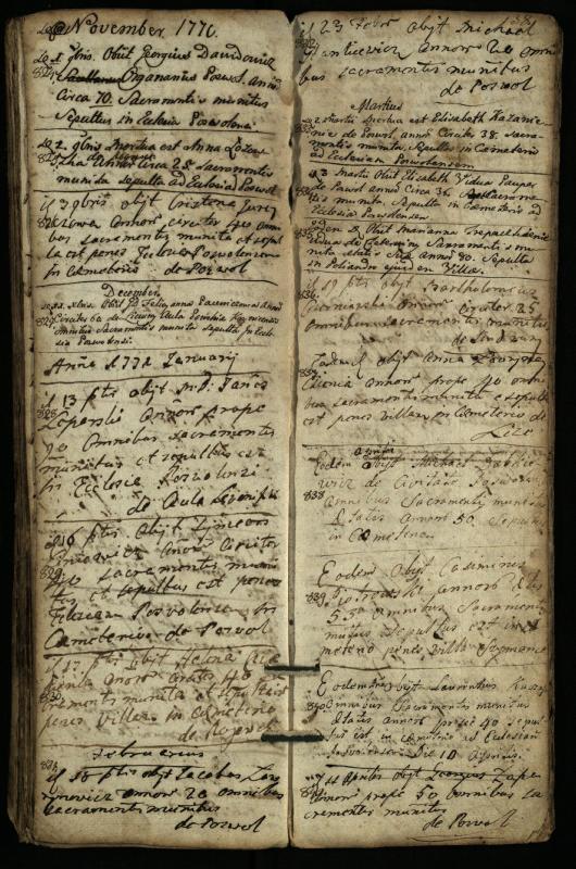 Pasvalio Romos katalikų parapijos bažnyčios 1744–1776 metų mirties metrikų knyga