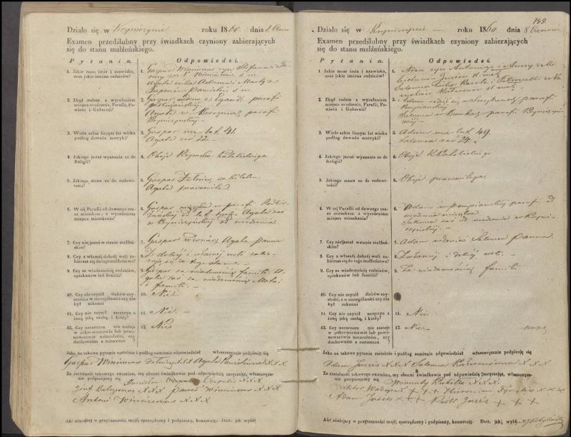 Krinčino Romos katalikų parapijos bažnyčios 1853–1862 metų priešjungtuvinės apklausos knyga