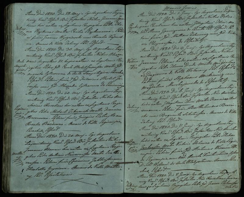 Pušaloto Romos katalikų parapijos bažnyčios 1814–1822 metų krikšto metrikų knyga