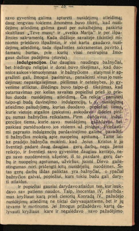 Viduramžių bažnyčios vaizdas / (historiškas piešinėlis Li); sutrumpino ir sulietuvino kun. Jonas Šepetys. – [S.l.]: [s.n.], 1912 (Vilnius: M. Kuktos sp.). – 31 p.