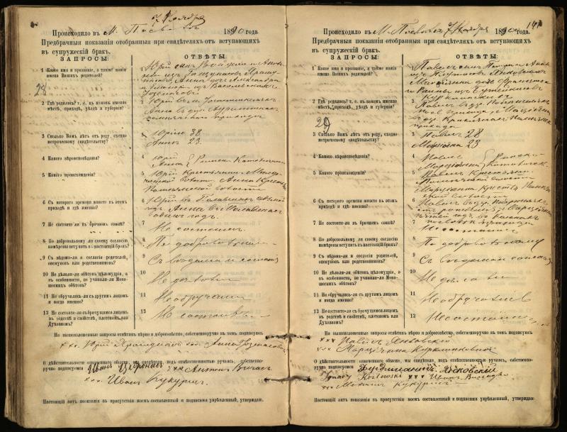 Pasvalio Romos katalikų parapijos bažnyčios 1894–1903 metų priešjungtuvinės apklausos knyga
