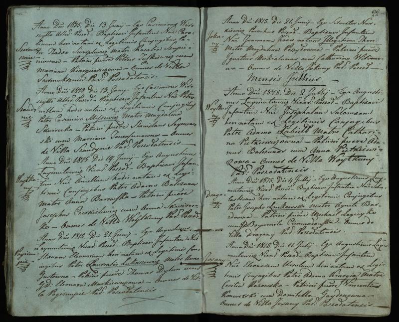 Pušaloto Romos katalikų parapijos bažnyčios 1814–1822 metų krikšto metrikų knyga