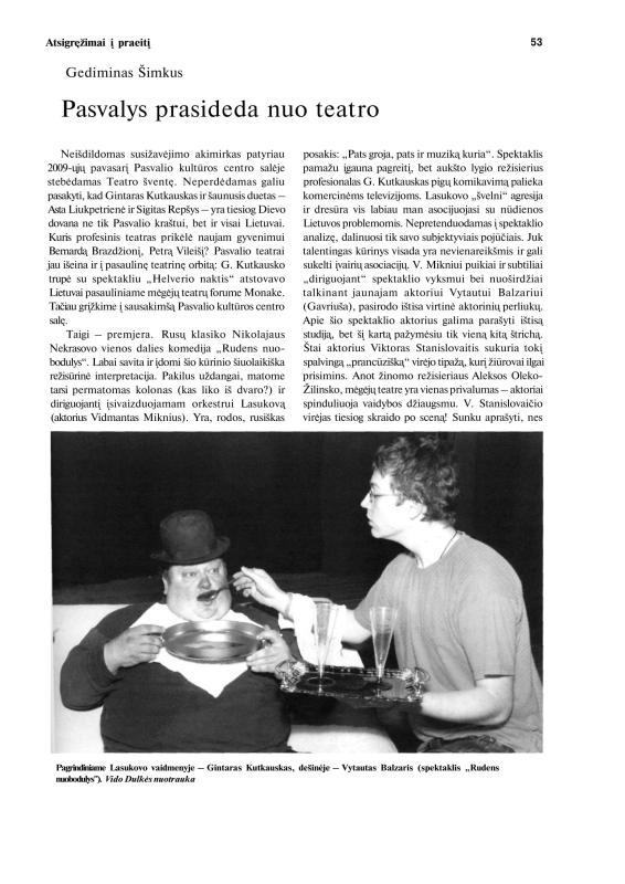 Šiaurietiški atsivėrimai : Pasvalio krašto istorijos ir kultūros žurnalas 2009, nr. 2 (27)