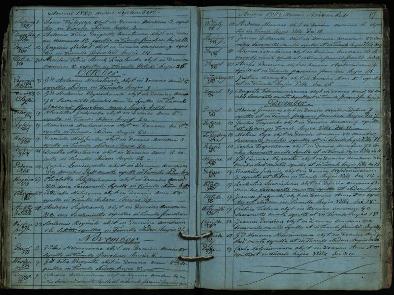 Pasvalio Romos katalikų parapijos bažnyčios 1819–1827 metų mirties metrikų knyga