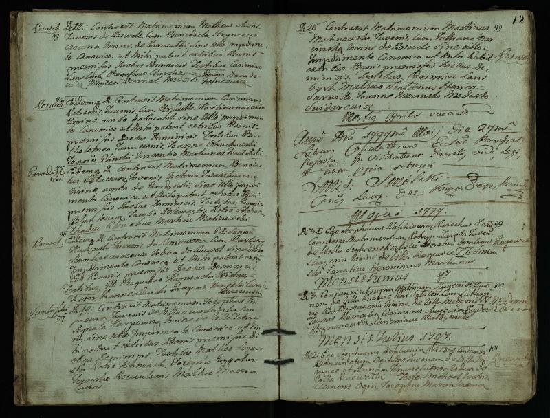 Pasvalio Romos katalikų parapijos bažnyčios 1793–1824 metų jungtuvių metrikų knyga