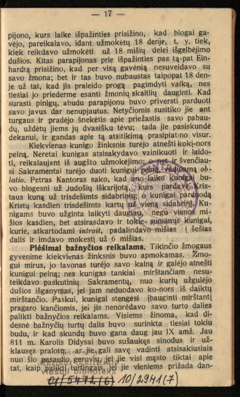 Viduramžių bažnyčios vaizdas / (historiškas piešinėlis Li); sutrumpino ir sulietuvino kun. Jonas Šepetys. – [S.l.]: [s.n.], 1912 (Vilnius: M. Kuktos sp.). – 31 p.