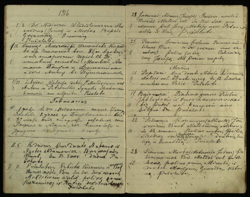 Pušaloto Romos katalikų parapijos bažnyčios 1912–1918 metų mirties metrikų knyga