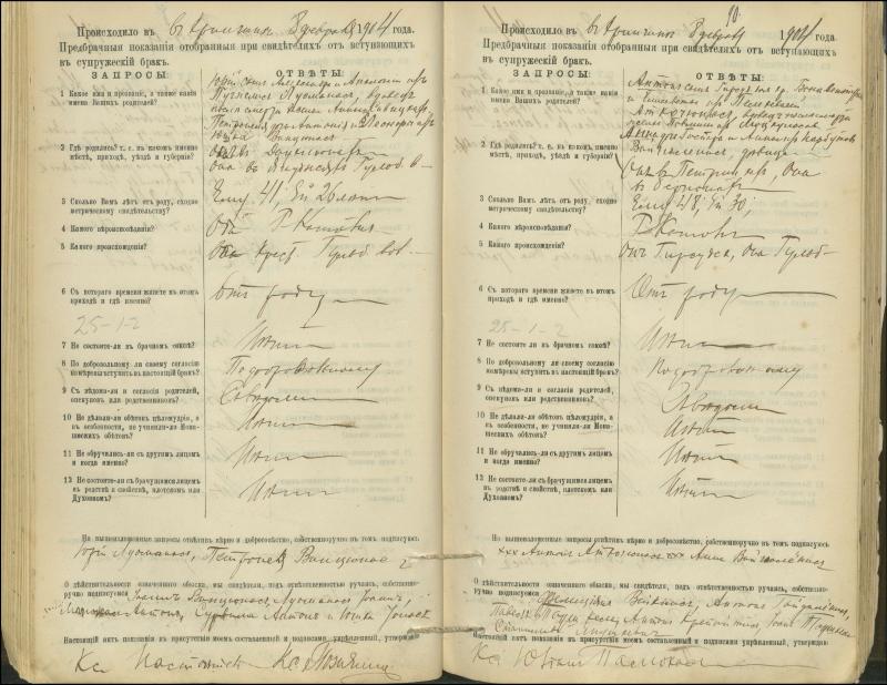 Krinčino Romos katalikų parapijos bažnyčios 1900–1911 metų priešjungtuvinės apklausos knyga