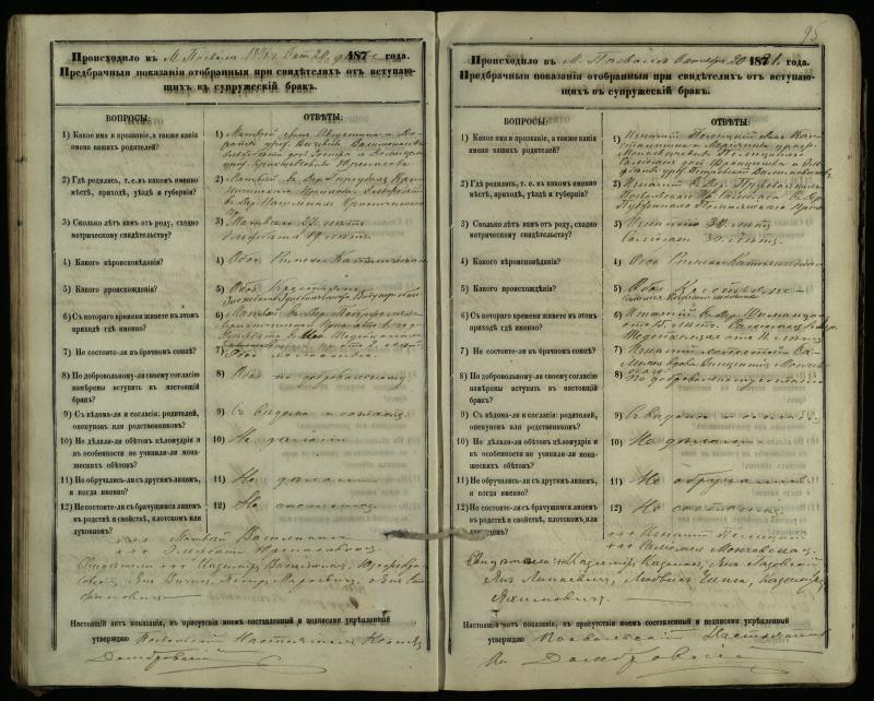 Pasvalio Romos katalikų parapijos bažnyčios 1876–1885 metų priešjungtuvinės apklausos knyga