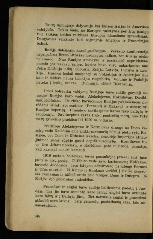 Naujųjų amžių istorija: vadovėlis vidurinėms mokykloms / K. Kliuksinas. – Kaunas: Sakalas, 1936. – 160 p.
