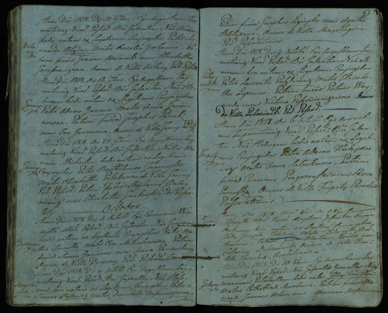 Pušaloto Romos katalikų parapijos bažnyčios 1814–1822 metų krikšto metrikų knyga