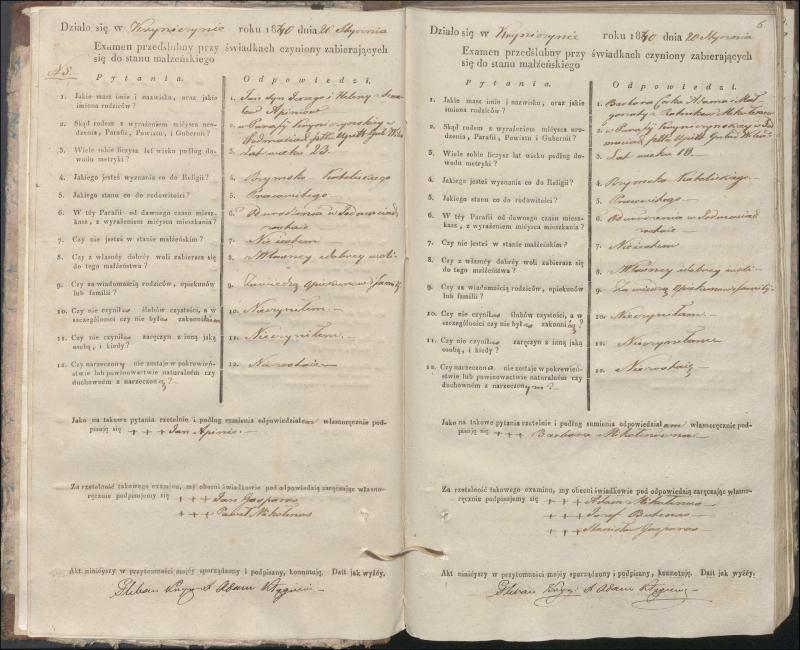Krinčino Romos katalikų parapijos bažnyčios 1840–1844 metų priešjungtuvinės apklausos knyga