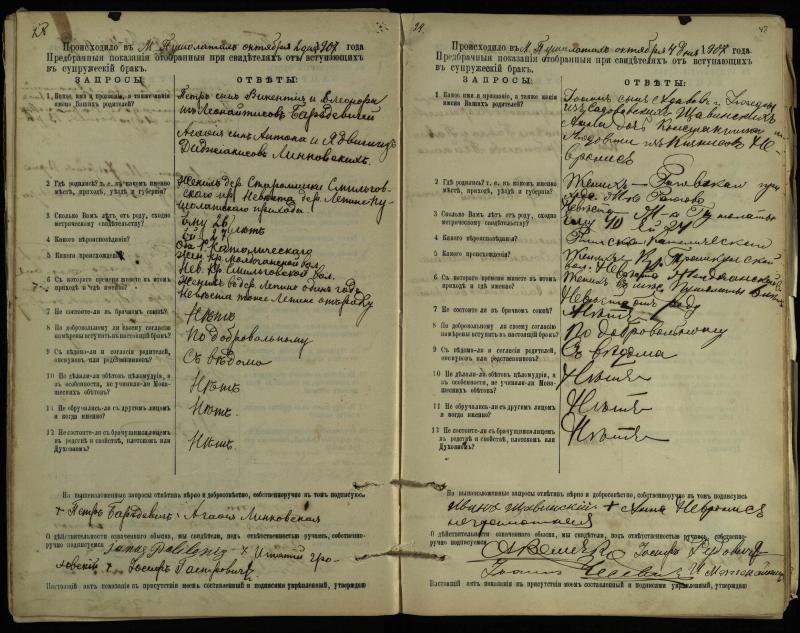 Pušaloto Romos katalikų parapijos bažnyčios 1904–1917 metų priešjungtuvinės apklausos knyga