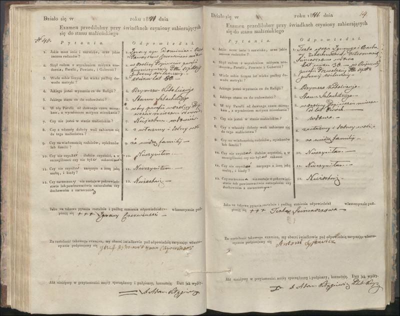 Krinčino Romos katalikų parapijos bažnyčios 1840–1844 metų priešjungtuvinės apklausos knyga