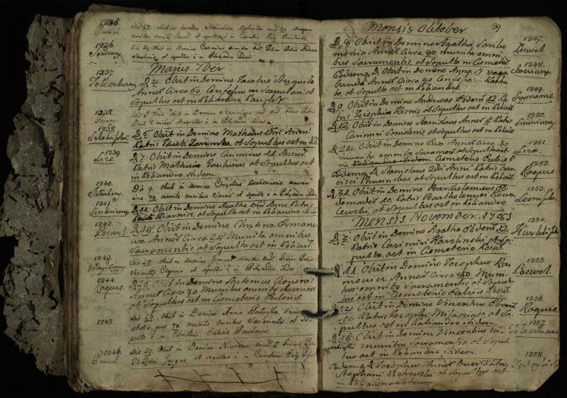 Pasvalio Romos katalikų parapijos bažnyčios 1776–1788 metų mirties metrikų knyga