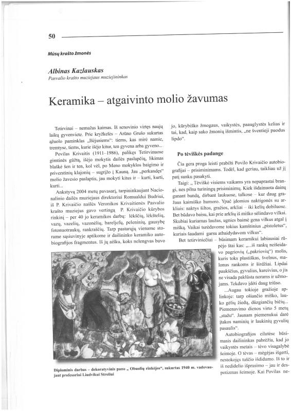 Šiaurietiški atsivėrimai : Pasvalio krašto istorijos ir kultūros žurnalas 2006, nr. 1 (20)
