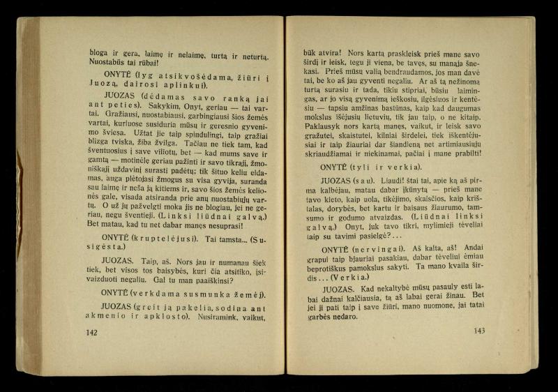 Kur laimė? : 5 veiksmų drama / J. Dobilas. – Kaunas: autoriaus leidinys, 1930. – 165, [1] p.