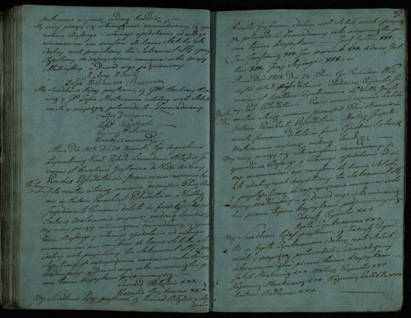 Pušaloto Romos katalikų parapijos bažnyčios 1810–1819 metų jungtuvių metrikų knyga
