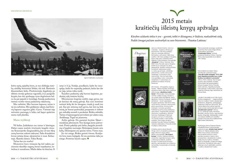 Šiaurietiški atsivėrimai : Pasvalio krašto istorijos ir kultūros žurnalas 2016, nr. 1 (40)