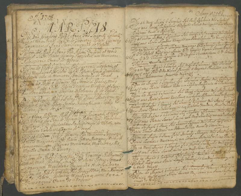 Pasvalio Romos katalikų parapijos bažnyčios 1703–1718 metų krikšto metrikų knyga