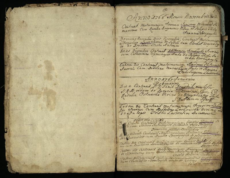 Vaškų (Konstantinavo) Romos katalikų parapijos bažnyčios 1766–1804 metų jungtuvių metrikų knyga