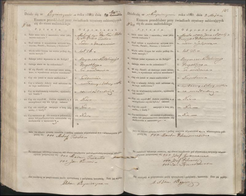 Krinčino Romos katalikų parapijos bažnyčios 1840–1844 metų priešjungtuvinės apklausos knyga