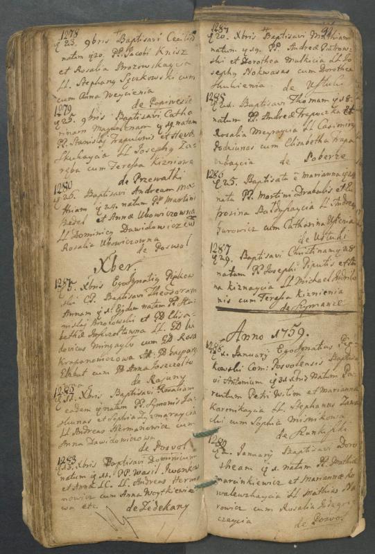 Pasvalio Romos katalikų parapijos bažnyčios 1749–1772 metų krikšto metrikų knyga