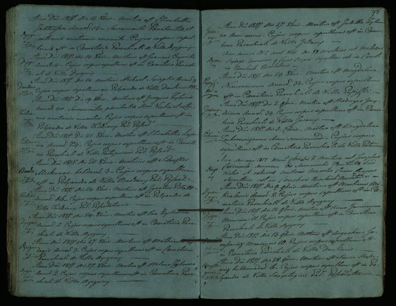 Pušaloto Romos katalikų parapijos bažnyčios 1810–1827 metų mirties metrikų knyga