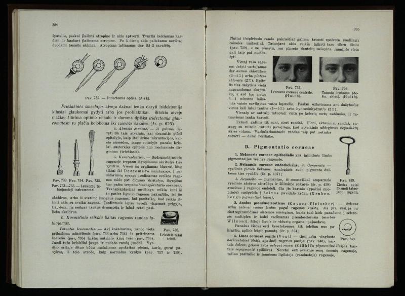 Akių ligų vadovas / Petras Avižonis. – Kaunas: Medicinos fakultetao leidinys, 1940. – VIII, 841, [2] p., 18 iliustr. lap.