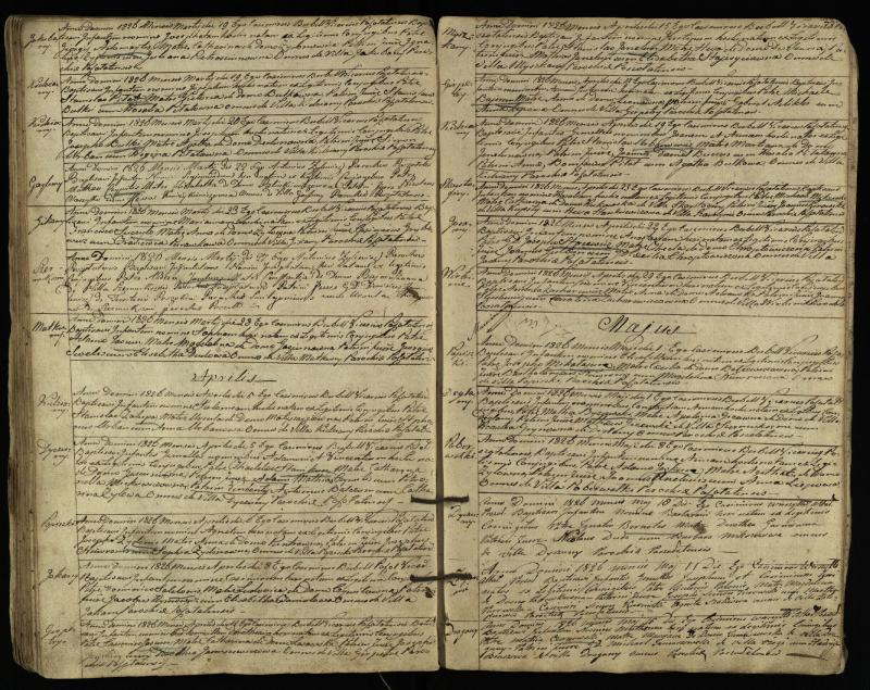 Pušaloto Romos katalikų parapijos bažnyčios 1822–1828 metų krikšto metrikų knyga