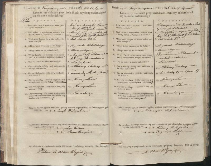 Krinčino Romos katalikų parapijos bažnyčios 1840–1844 metų priešjungtuvinės apklausos knyga