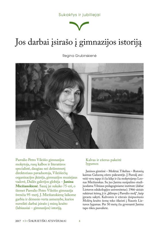 Šiaurietiški atsivėrimai : Pasvalio krašto istorijos ir kultūros žurnalas 2017, nr. 1 (42)