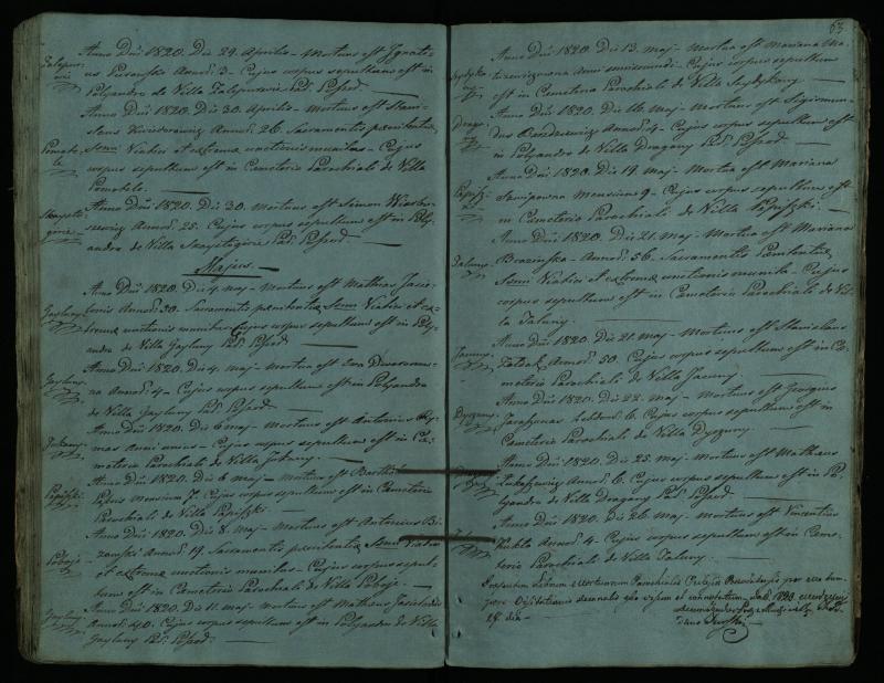 Pušaloto Romos katalikų parapijos bažnyčios 1810–1827 metų mirties metrikų knyga