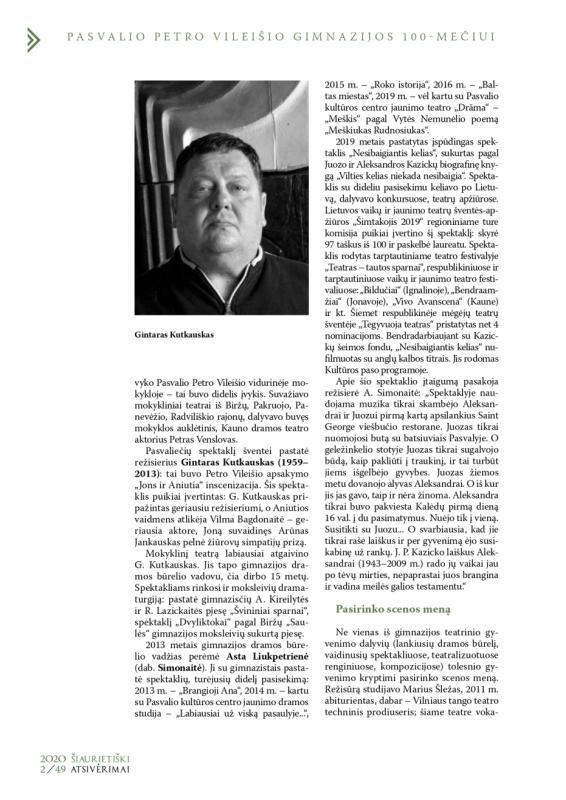 Šiaurietiški atsivėrimai : Pasvalio krašto istorijos ir kultūros žurnalas 2020, nr. 2 (49)