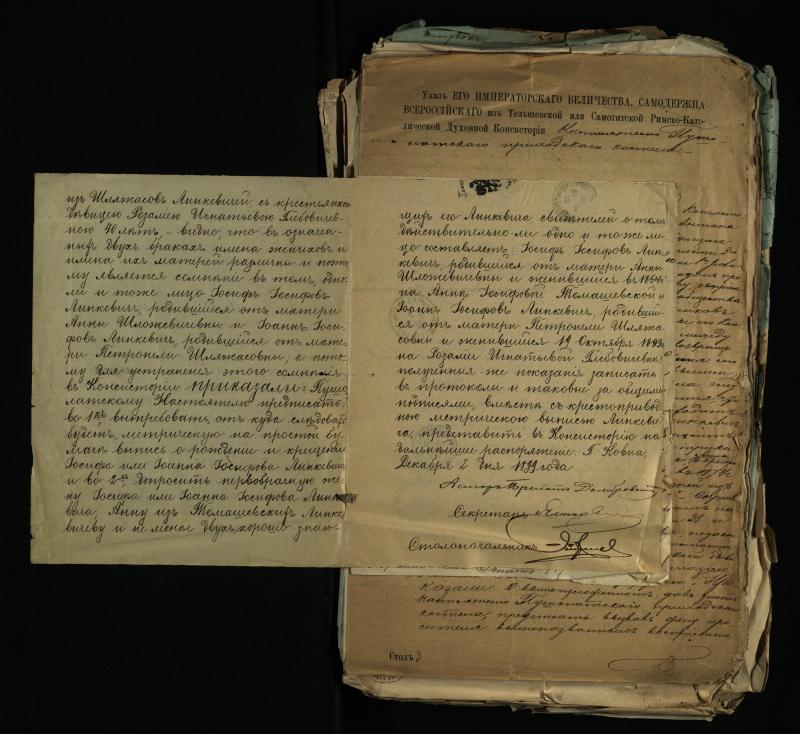 Pušaloto Romos katalikų parapijos bažnyčios 1884–1900 metų gaunamų raštų knyga