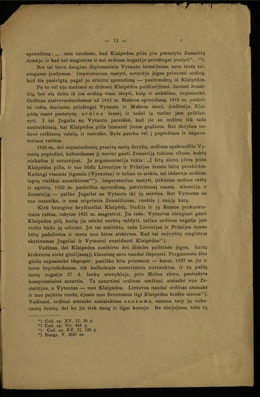 Klaipėdos miesto istorijos bruožai: (1252–1466) / Paulius Šležas. – [Kaunas]: [s.n.], 1933. – 15 p.
