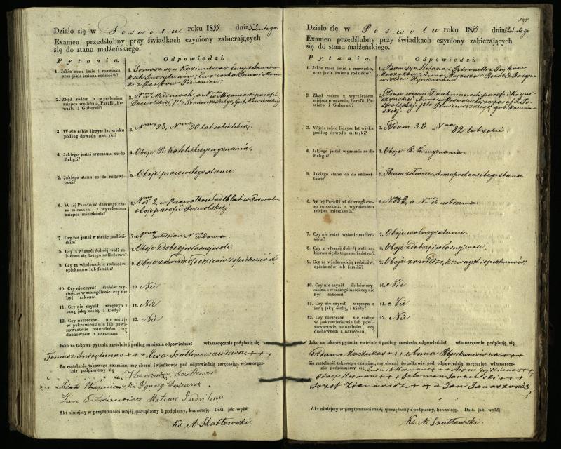 Pasvalio Romos katalikų parapijos bažnyčios 1849–1859 metų priešjungtuvinės apklausos knyga