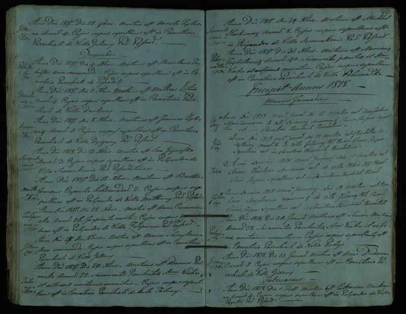 Pušaloto Romos katalikų parapijos bažnyčios 1810–1827 metų mirties metrikų knyga