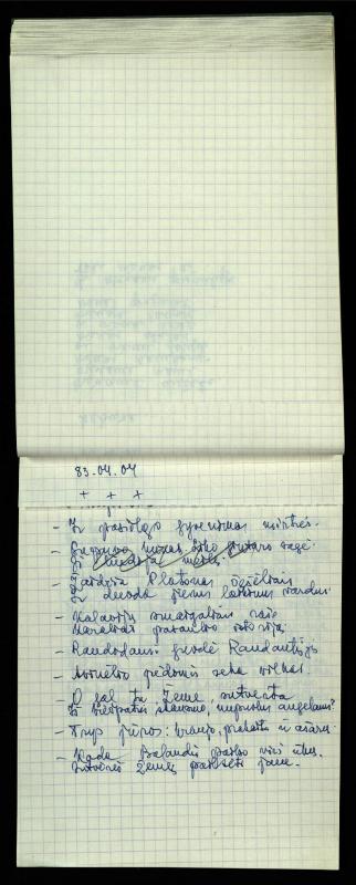 Poeto Jono Vytauto Nistelio eilėraščių sąsiuvinis
